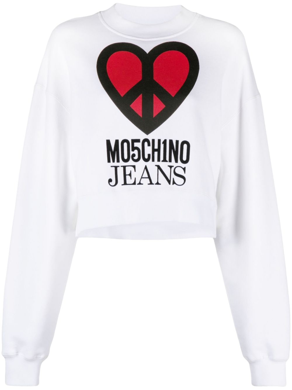 MOSCHINO JEANS graphic-print jersey sweatshirt - White von MOSCHINO JEANS