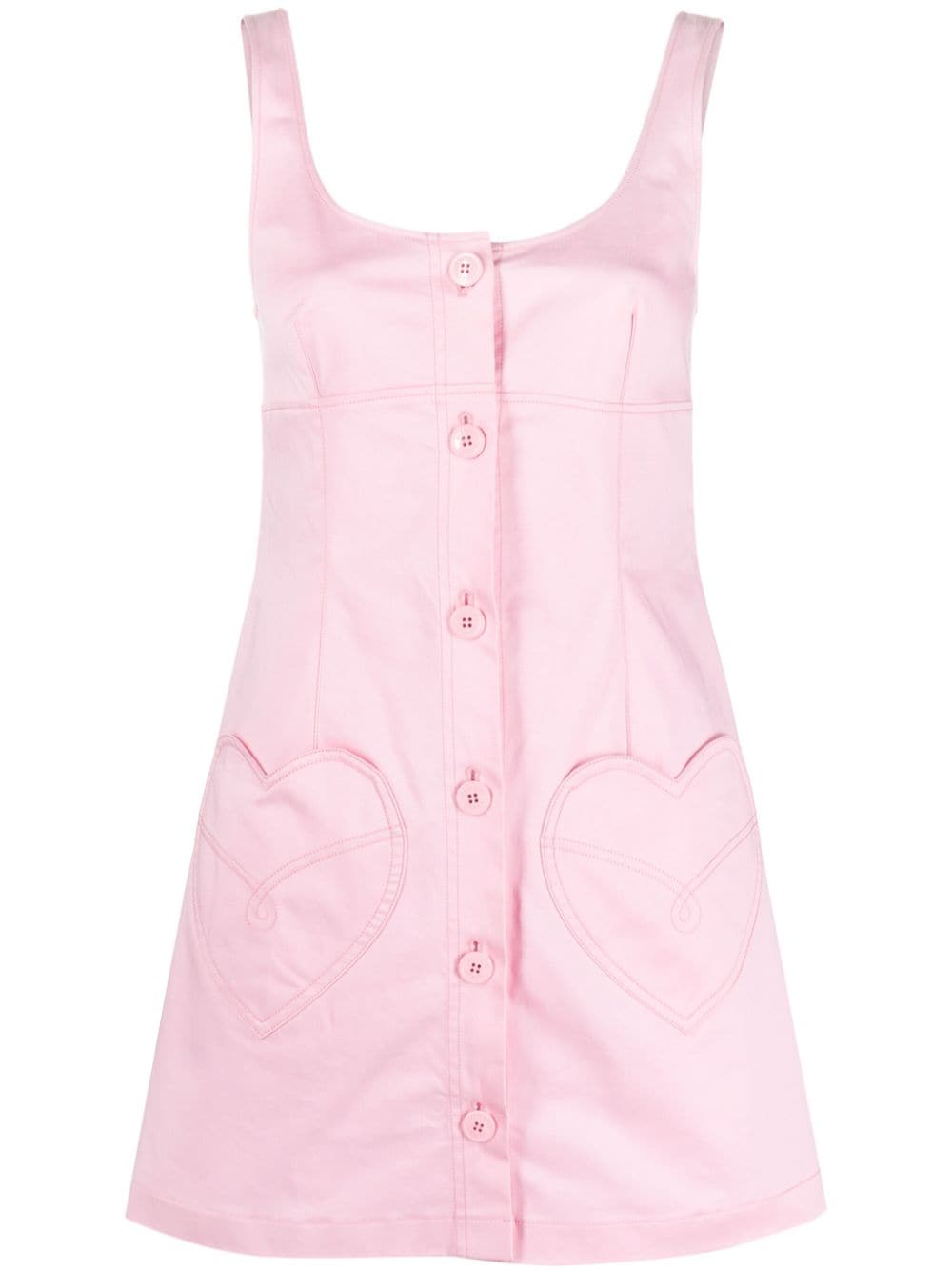 MOSCHINO JEANS heart-motif stretch-cotton midi dress - Pink von MOSCHINO JEANS