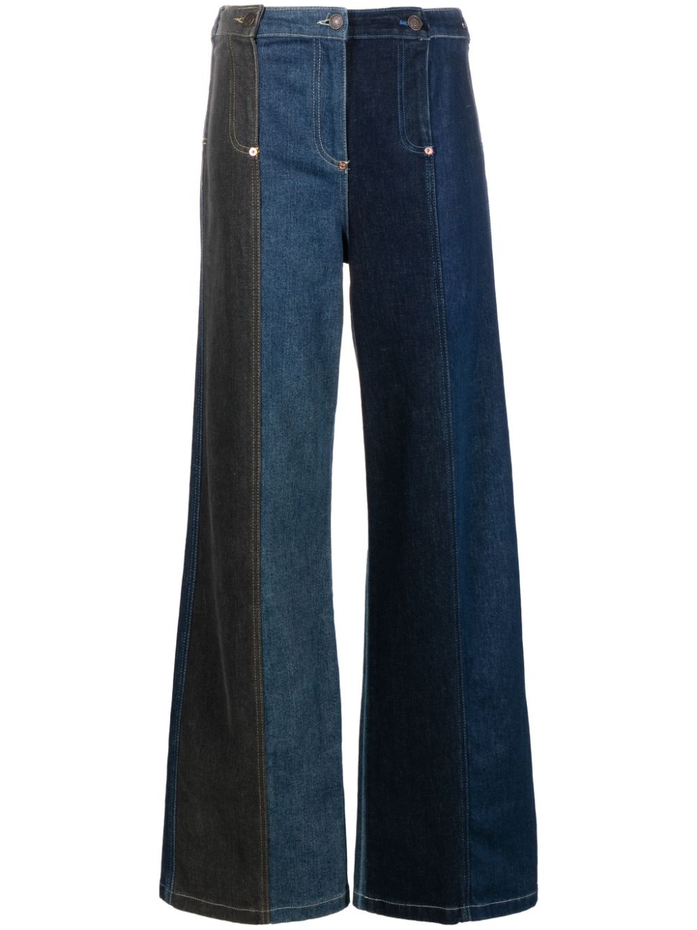 MOSCHINO JEANS high-waisted wide-leg jeans - Blue von MOSCHINO JEANS