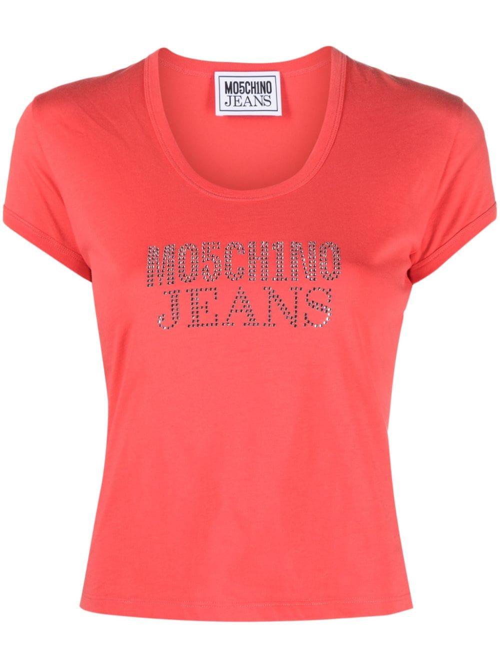 MOSCHINO JEANS logo-embellished cotton T-shirt - Pink von MOSCHINO JEANS