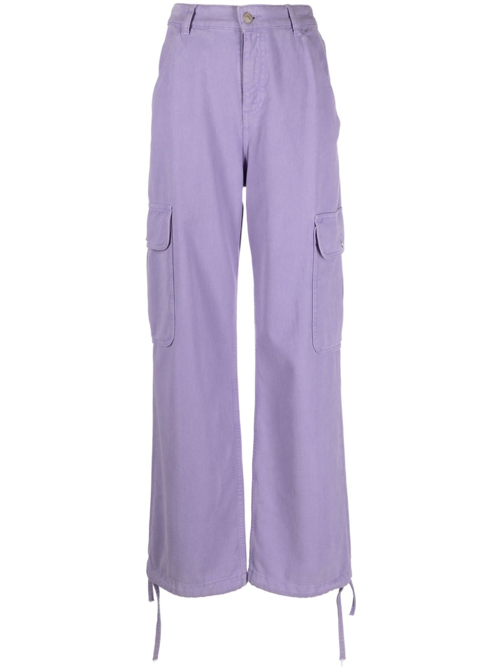 MOSCHINO JEANS logo-patch cotton cargo trousers - Purple von MOSCHINO JEANS
