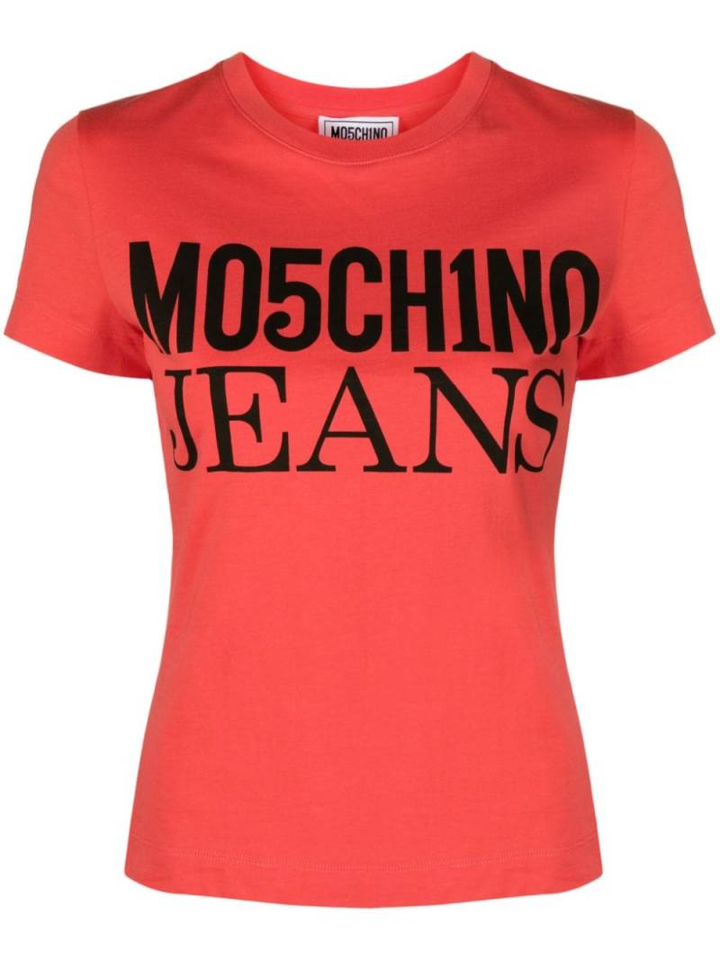 MOSCHINO JEANS logo-print cotton T-shirt - Pink von MOSCHINO JEANS