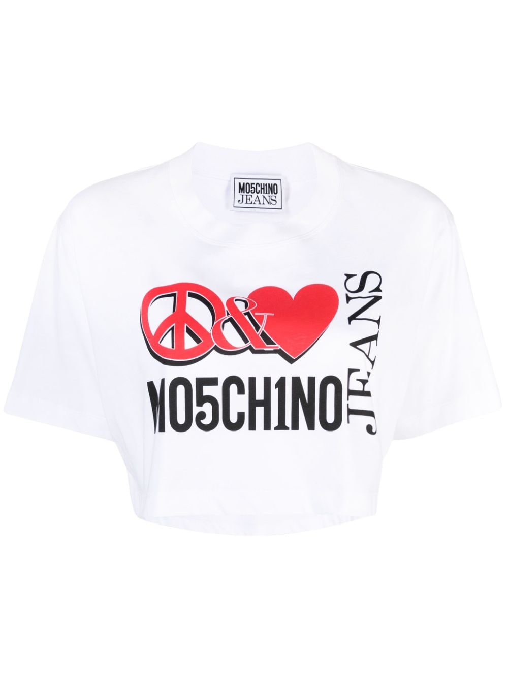 MOSCHINO JEANS logo-print cotton T-shirt - White von MOSCHINO JEANS