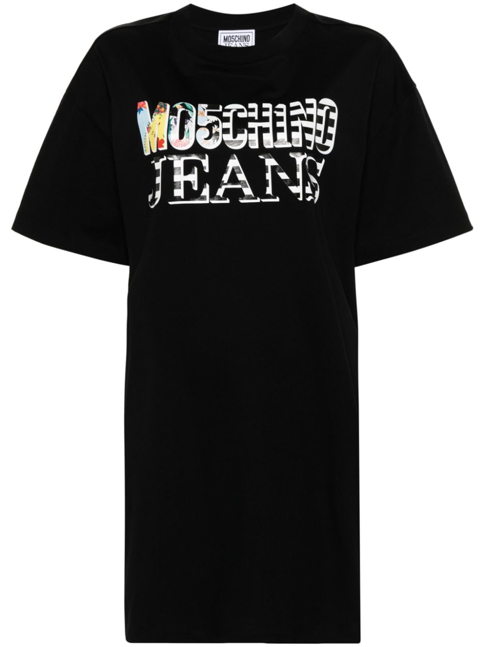MOSCHINO JEANS logo-print cotton T-shirt dress - Black von MOSCHINO JEANS