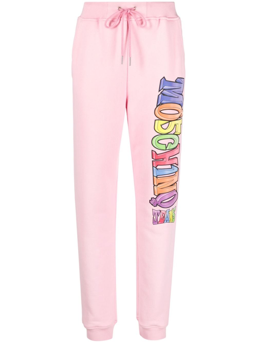 MOSCHINO JEANS logo-print cotton track pants - Pink von MOSCHINO JEANS