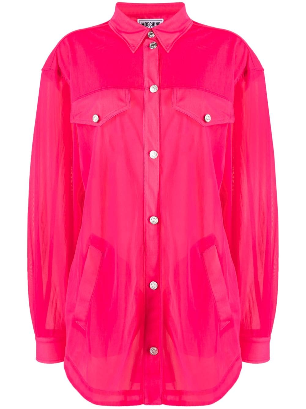 MOSCHINO JEANS long-sleeve sheer shirt - Pink von MOSCHINO JEANS