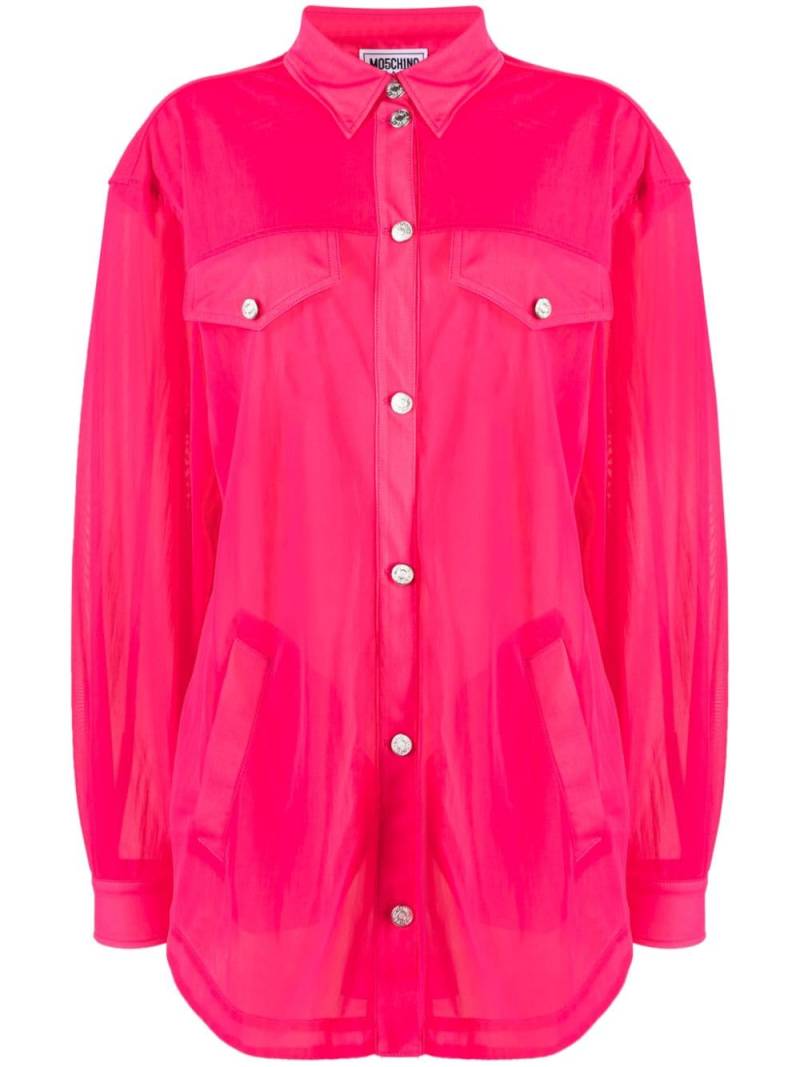 MOSCHINO JEANS long-sleeve sheer shirt - Pink von MOSCHINO JEANS