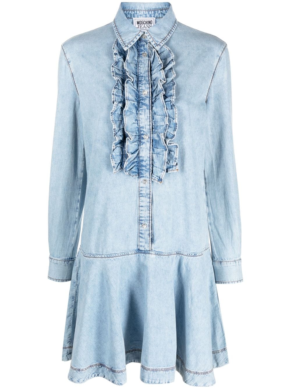 MOSCHINO JEANS ruffle-detail denim dress - Blue von MOSCHINO JEANS