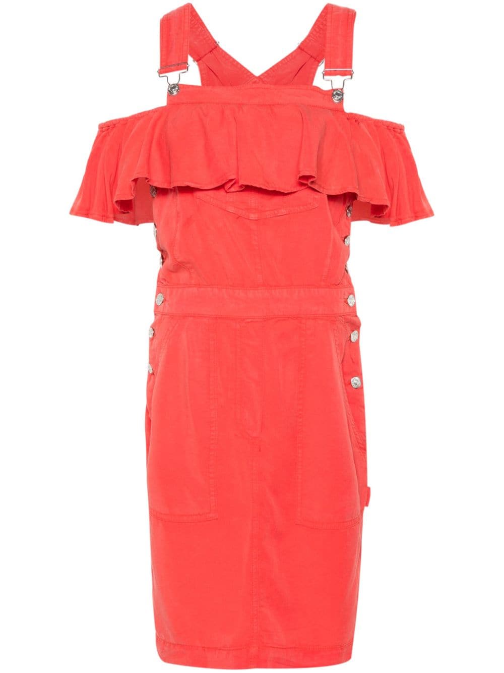 MOSCHINO JEANS ruffled cady short dress - Orange von MOSCHINO JEANS