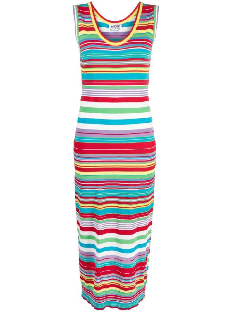 MOSCHINO JEANS striped fine-knit midi dress - Red von MOSCHINO JEANS