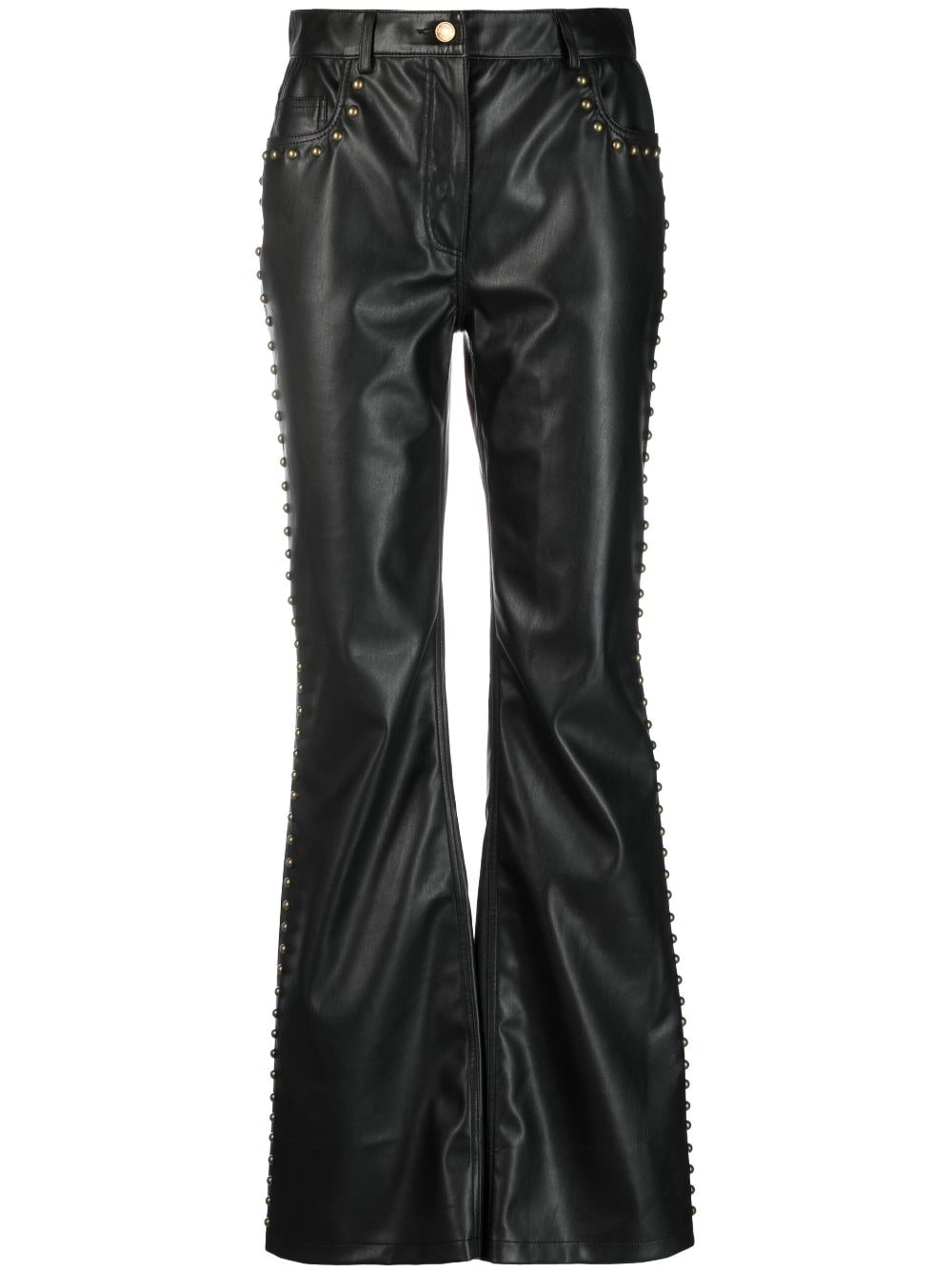 MOSCHINO JEANS stud-detail mid-rise trousers - Black von MOSCHINO JEANS