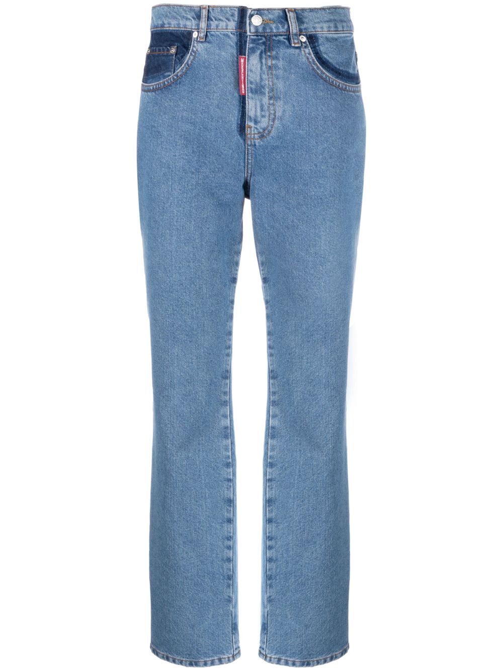 MOSCHINO JEANS two-tone straight-leg jeans - Blue von MOSCHINO JEANS