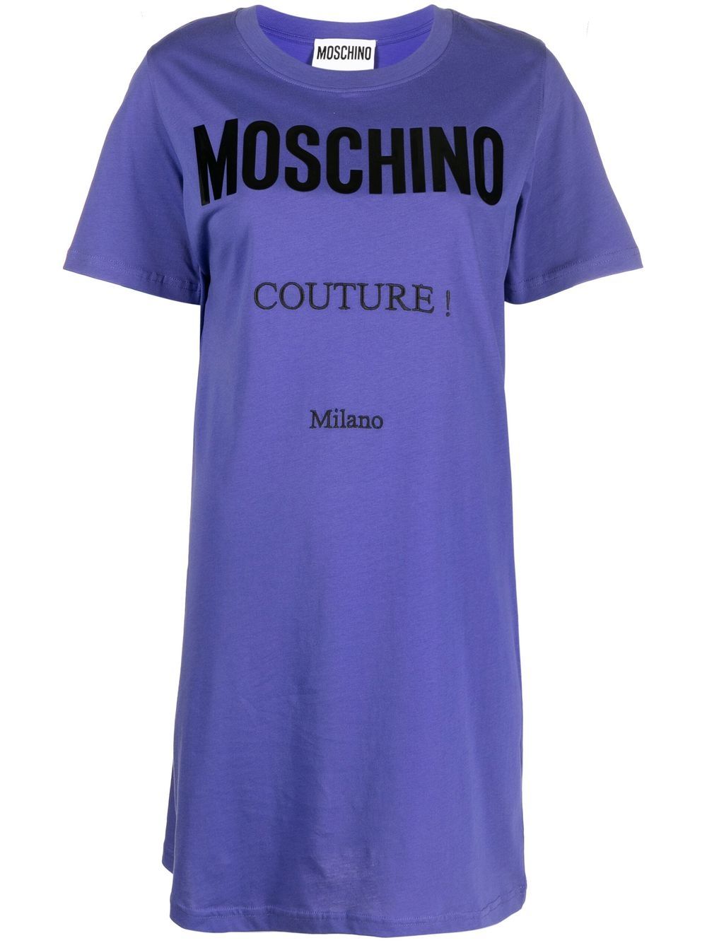 Moschino logo-print T-shirt dress - Purple von Moschino