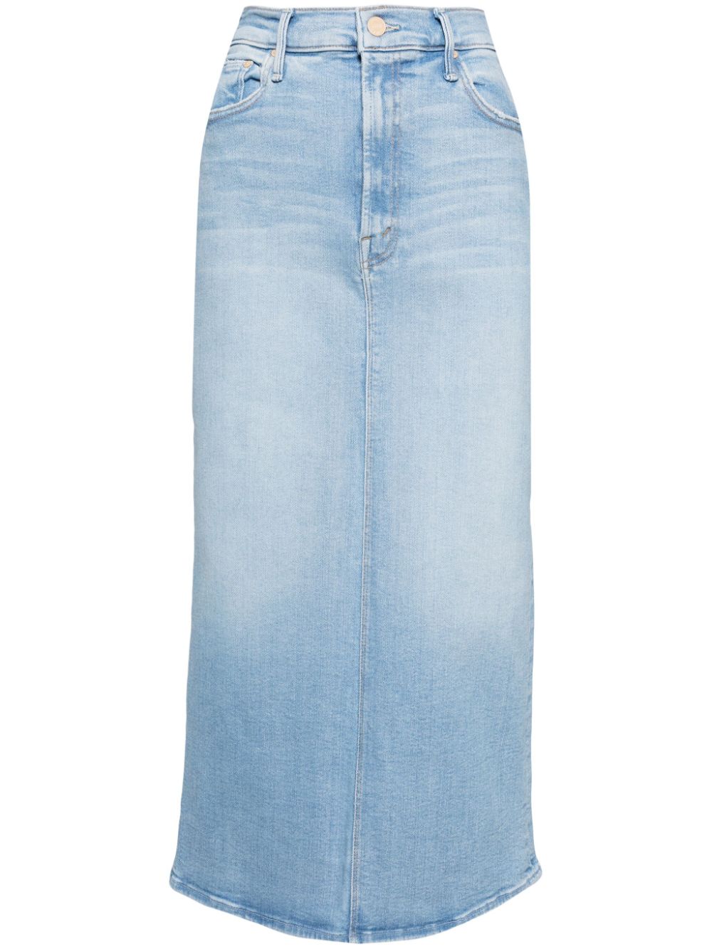 MOTHER Pusher high-rise midi skirt - Blue von MOTHER