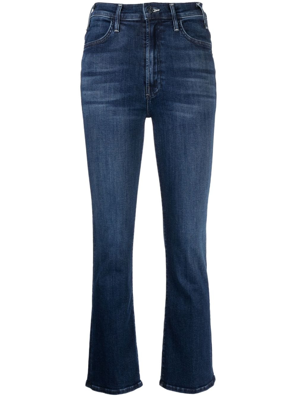 MOTHER The Hustler cropped flared jeans - Blue von MOTHER