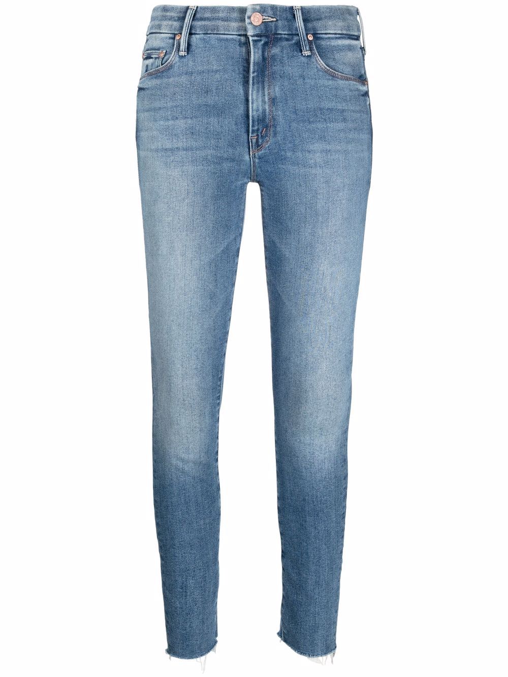 MOTHER cropped skinny-cut jeans - Blue von MOTHER