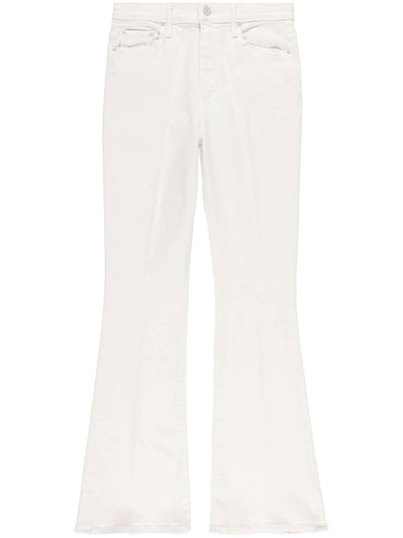 MOTHER pressed-crease cotton-blend bootcut jeans - White von MOTHER