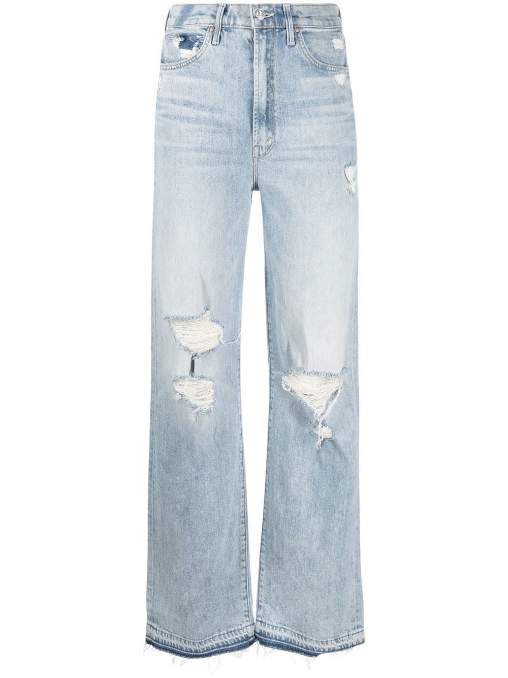 MOTHER ripped straight-leg jeans - Blue von MOTHER