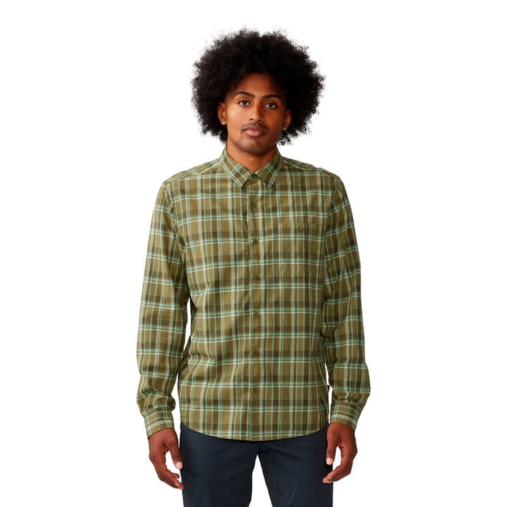 Mountain Hardwear M Big Cottonwood LS Shirt Hemd olive von MOUNTAIN HARDWEAR