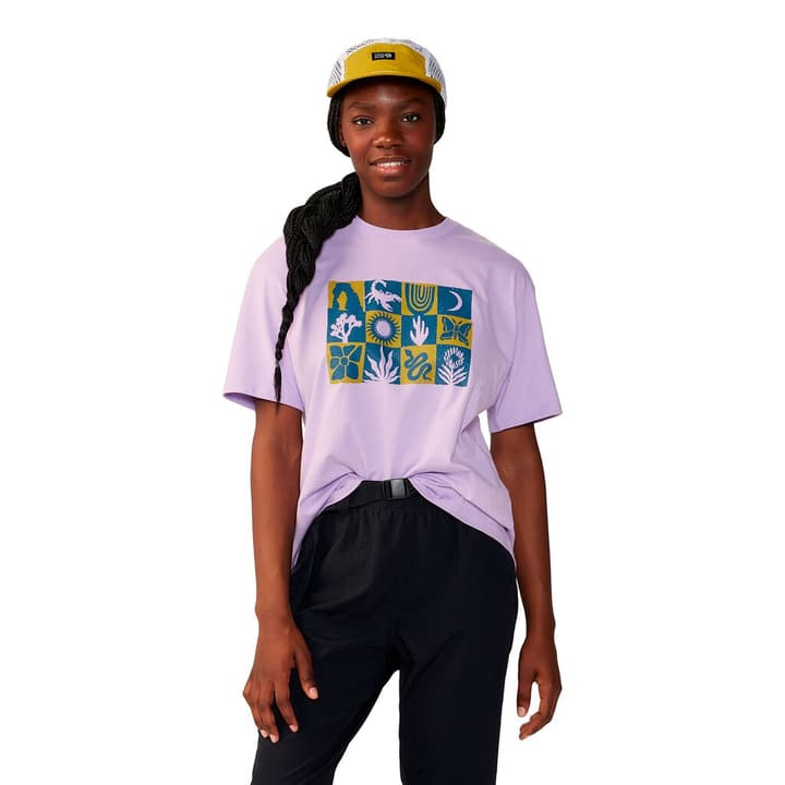 Mountain Hardwear W Desert Check™ Boxy Short Sleeve T-Shirt lila von MOUNTAIN HARDWEAR