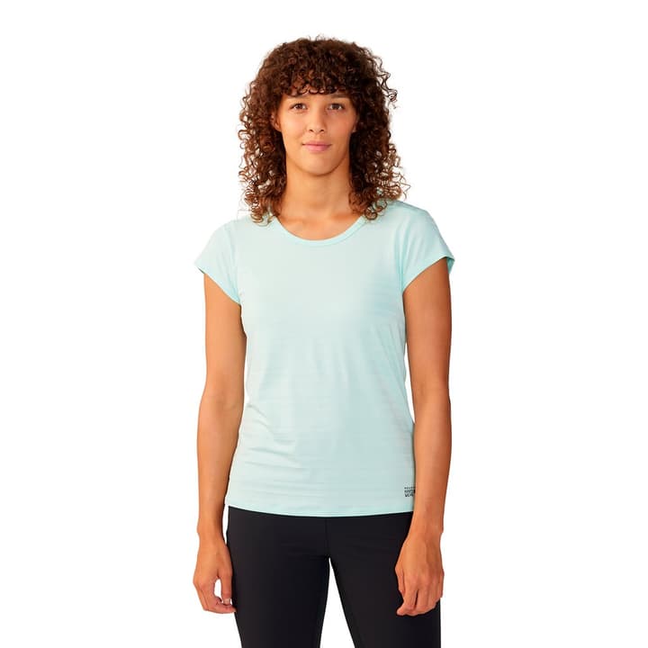 Mountain Hardwear W Mighty Stripe™ Short Sleeve T-Shirt hellblau von MOUNTAIN HARDWEAR