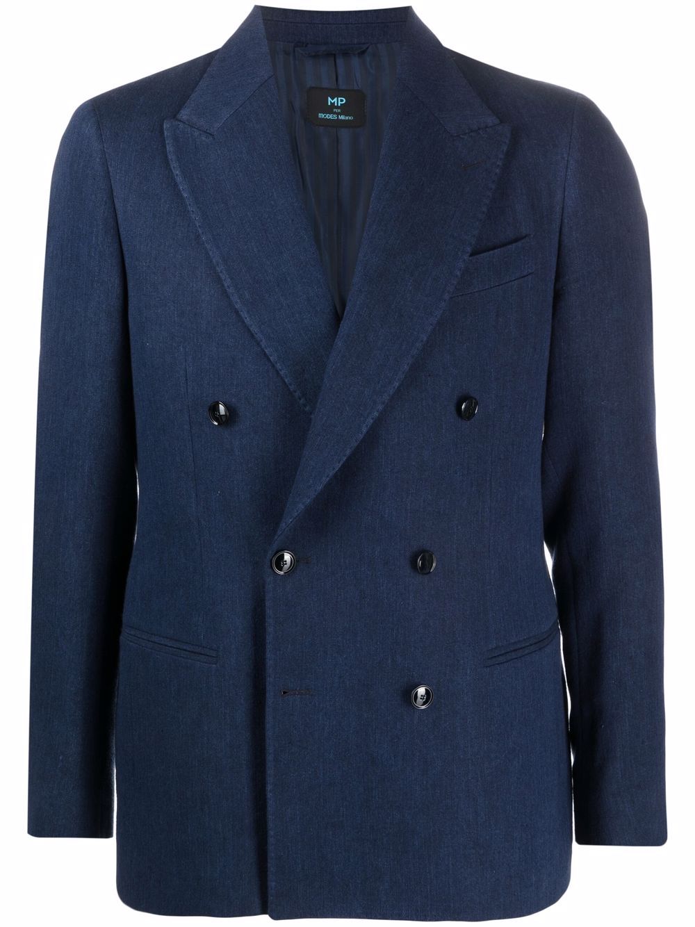 MP Massimo Piombo double-breasted structured blazer - Blue von MP Massimo Piombo