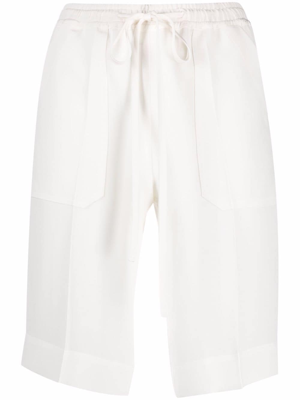 MRZ drawstring-waist silk bermuda shorts - White von MRZ