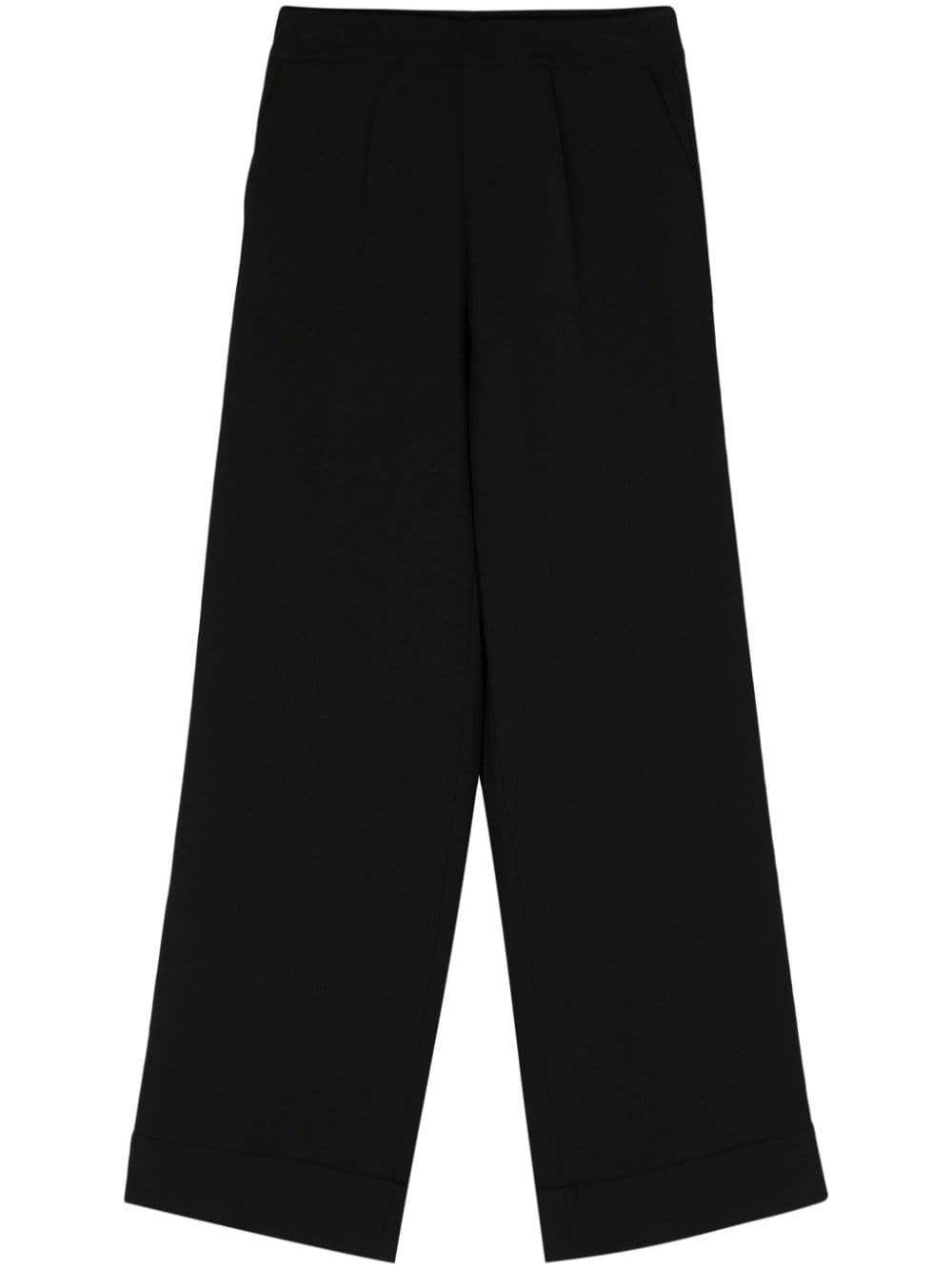 MRZ mid-rise knitted palazzo pants - Black von MRZ