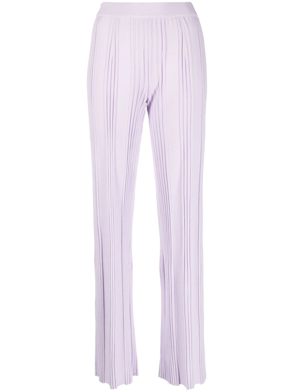 MRZ pleated-detail straight-leg trousers - Purple von MRZ