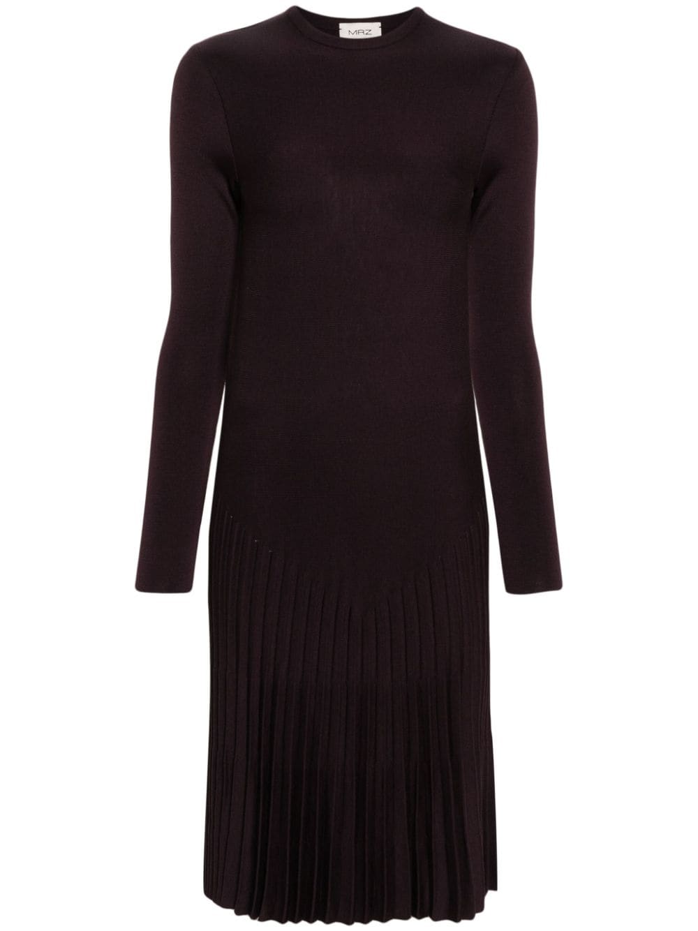 MRZ virgin wool midi dress - Purple von MRZ