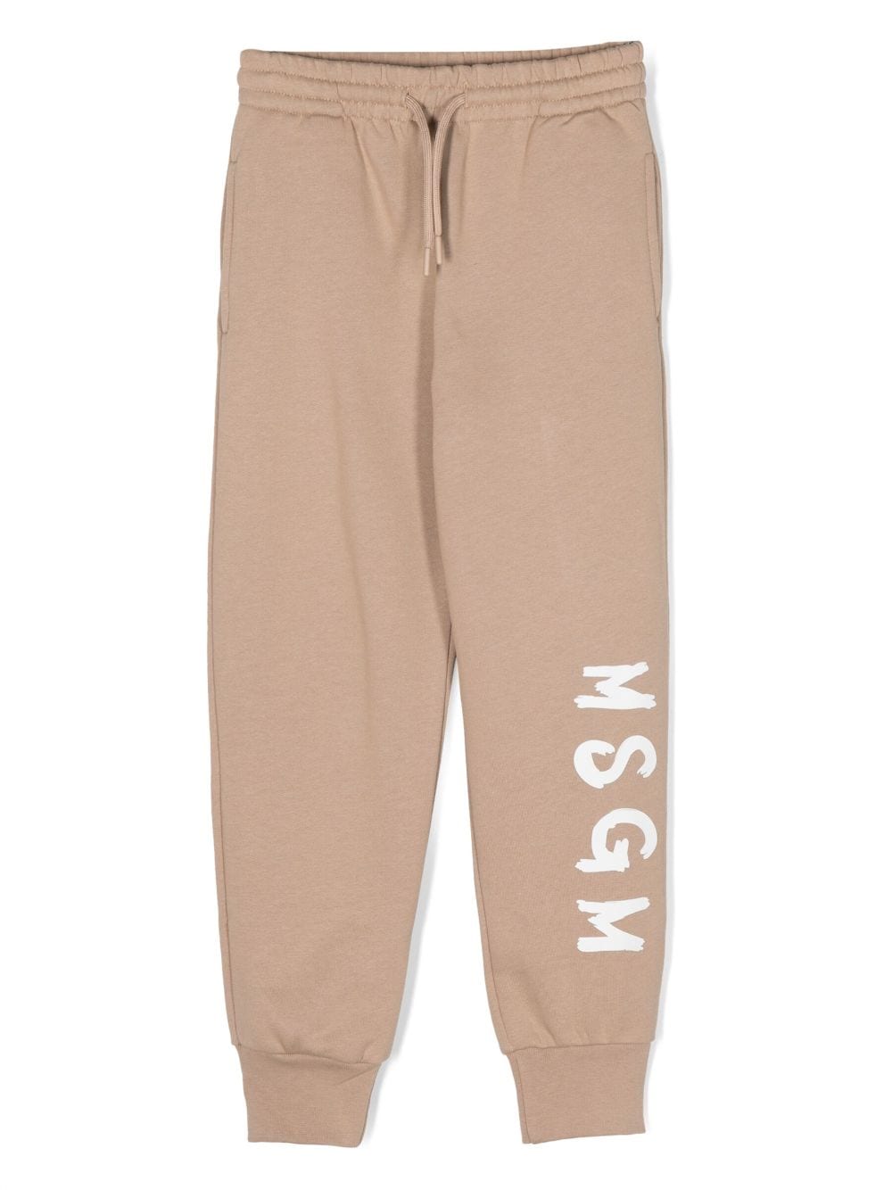 MSGM Kids logo-print cotton track pants - Neutrals von MSGM Kids