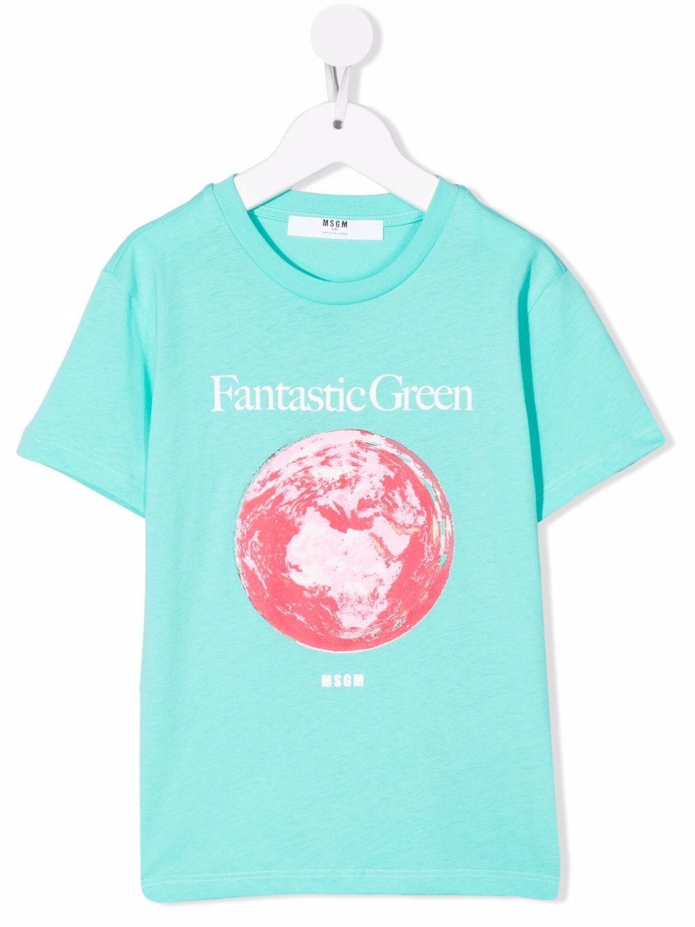 MSGM Kids Fantastic Green-print short-sleeve T-shirt - Blue von MSGM Kids