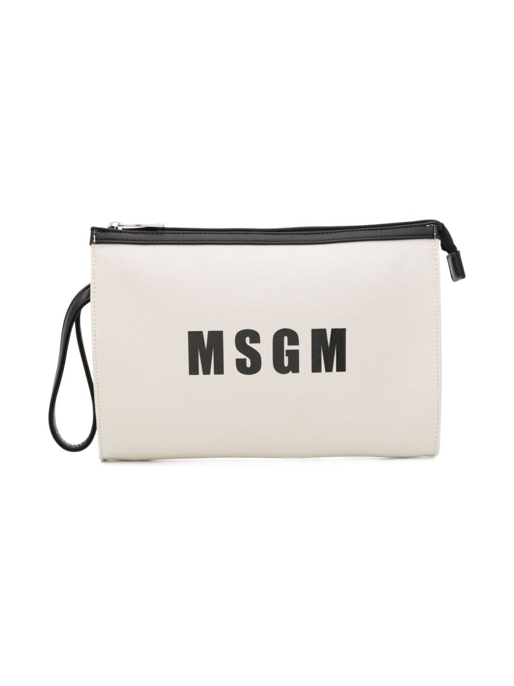 MSGM Kids Pochette logo-print clutch bag - Neutrals von MSGM Kids