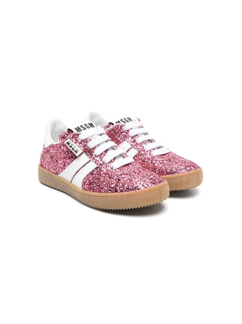 MSGM Kids Retro gliterry sneakers - Pink von MSGM Kids