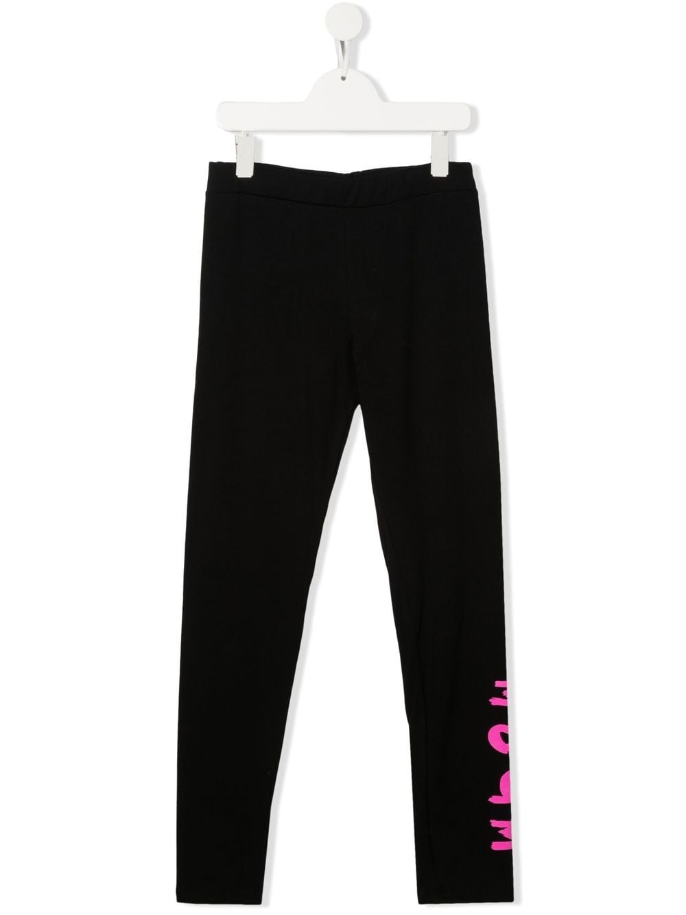 MSGM Kids TEEN logo-print cotton leggings - Black von MSGM Kids