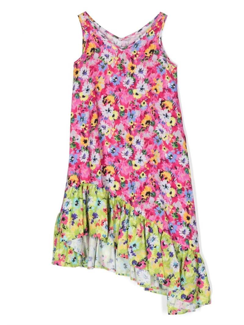 MSGM Kids asymmetric floral-print dress - Pink von MSGM Kids