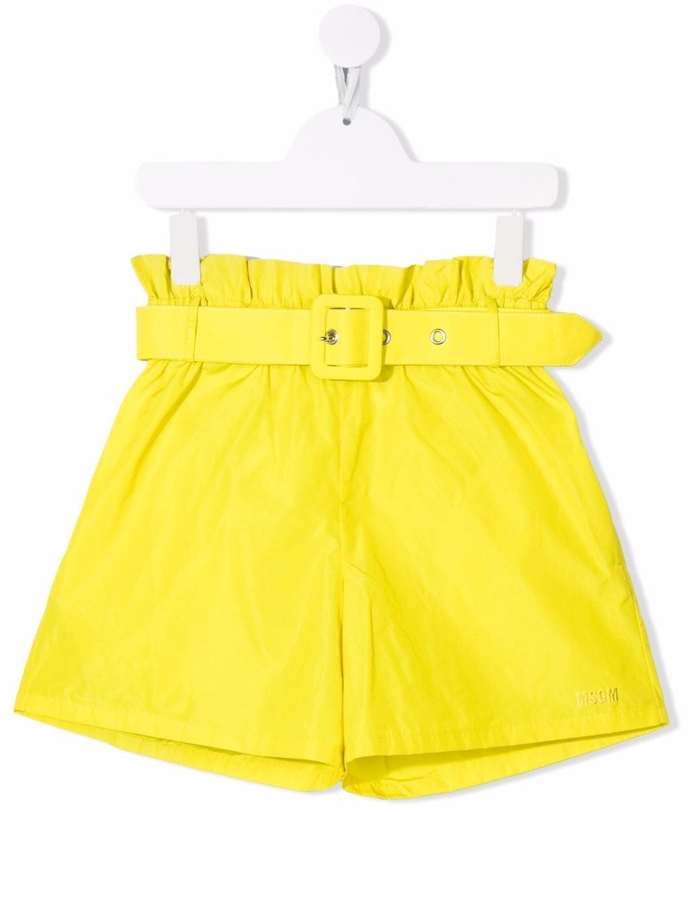 MSGM Kids belted wide-leg shorts - Yellow von MSGM Kids