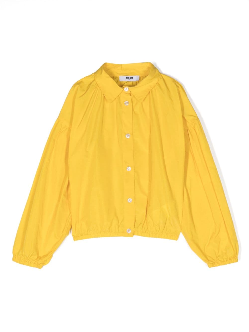 MSGM Kids button-up drop-shoulder shirt - Yellow von MSGM Kids