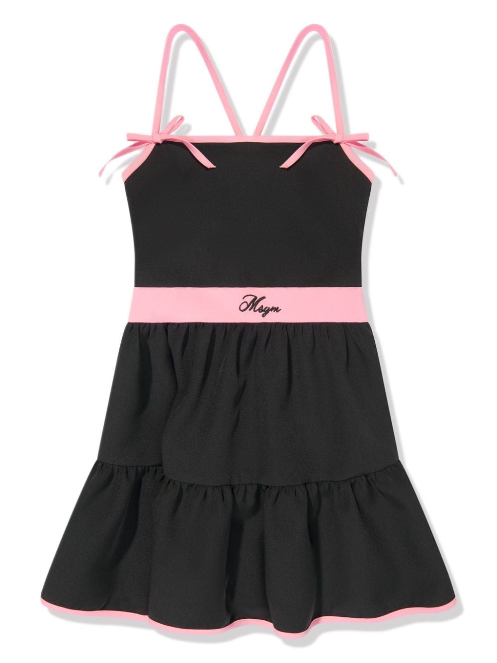 MSGM Kids contrasting-trim cotton dress - Black von MSGM Kids