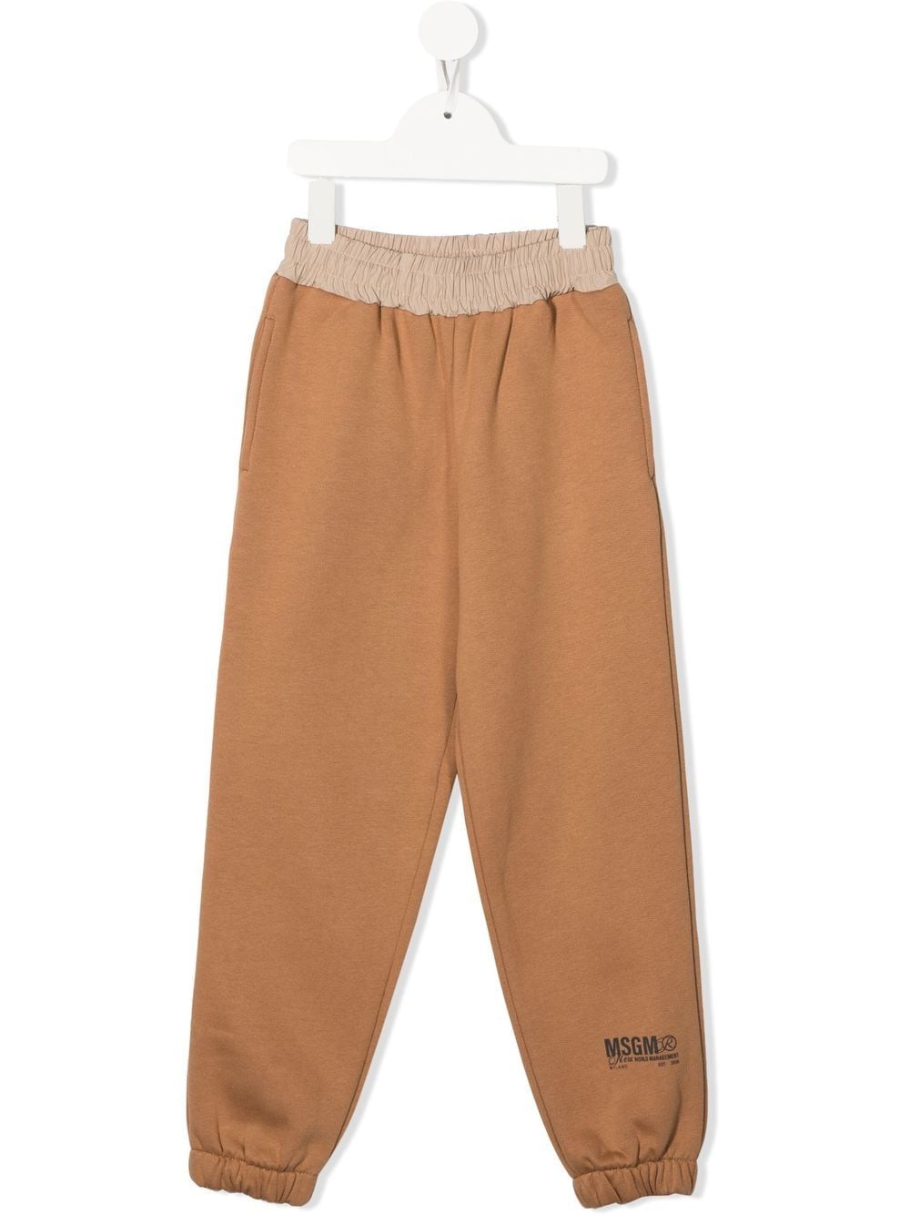 MSGM Kids elasticated track pants - Brown von MSGM Kids