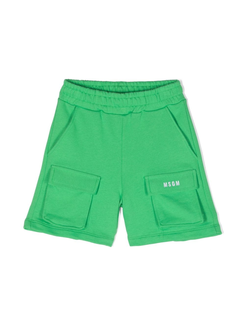 MSGM Kids embroidered-logo cargo shorts - Green von MSGM Kids