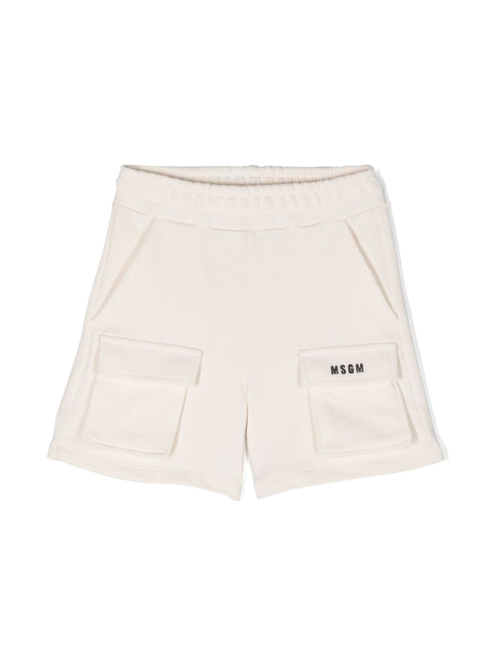 MSGM Kids embroidered-logo cargo shorts - White von MSGM Kids