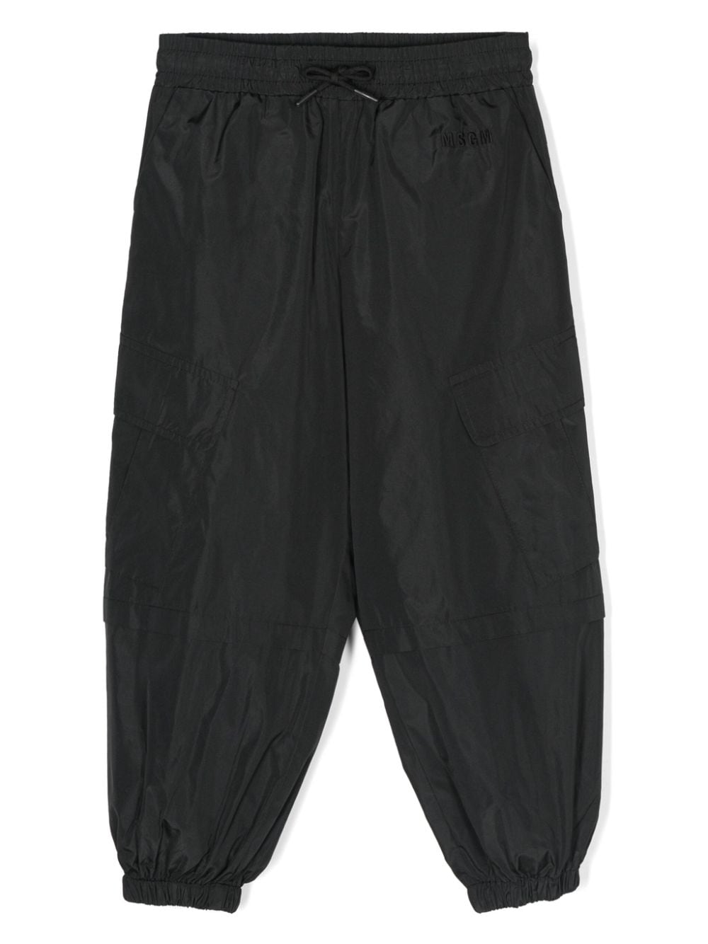 MSGM Kids embroidered-logo cargo trousers - Black von MSGM Kids