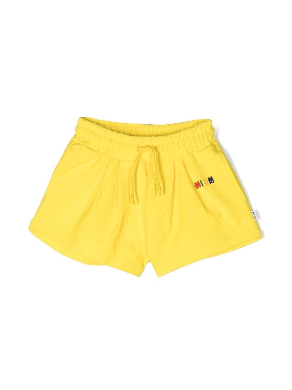 MSGM Kids embroidered-logo cotton shorts - Yellow von MSGM Kids
