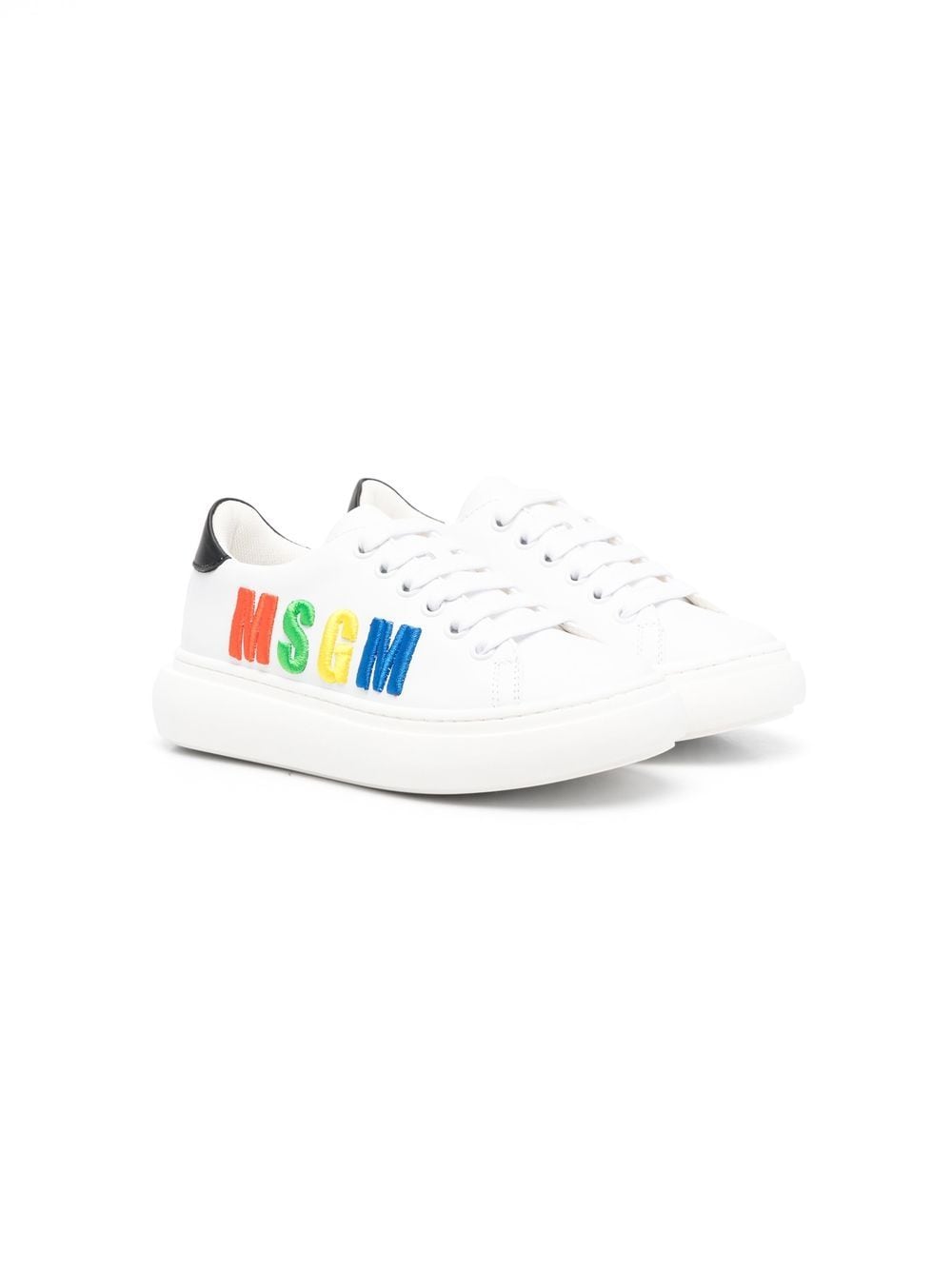 MSGM Kids embroidered-logo detail sneakers - White von MSGM Kids