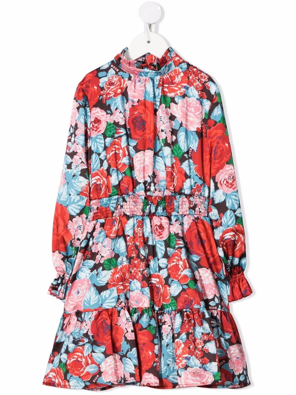 MSGM Kids floral-print long-sleeve dress - Red von MSGM Kids