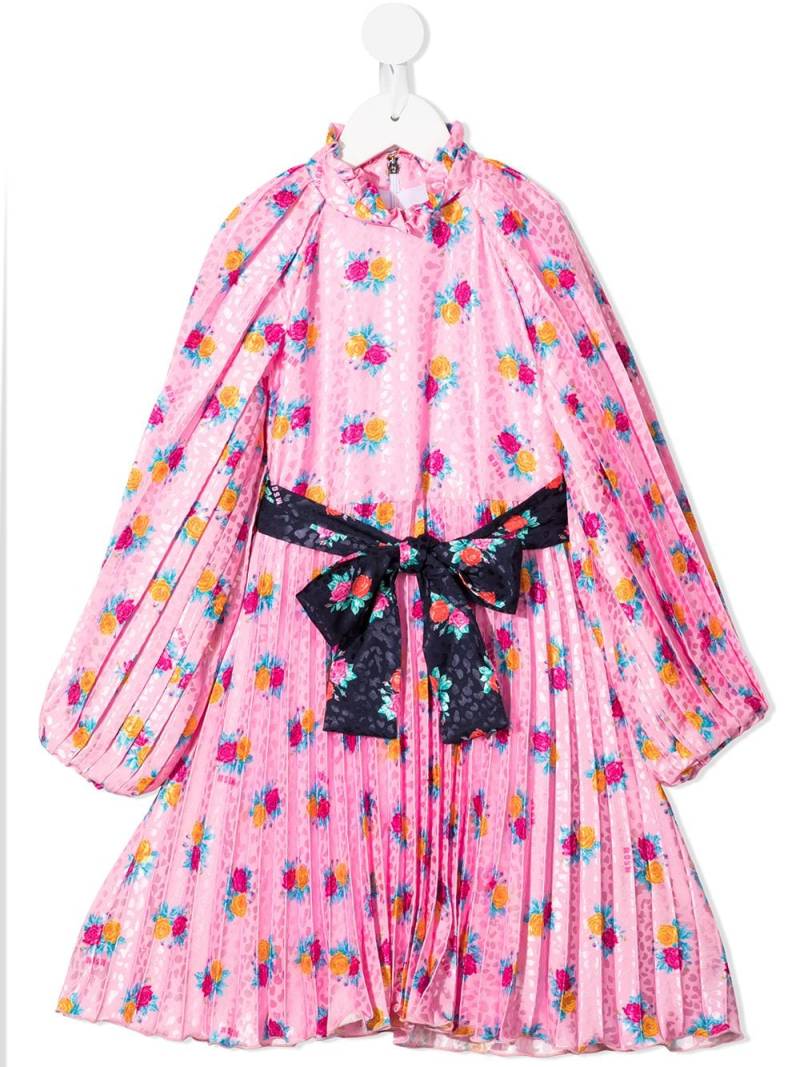 MSGM Kids floral-print pleated midi dress - Pink von MSGM Kids