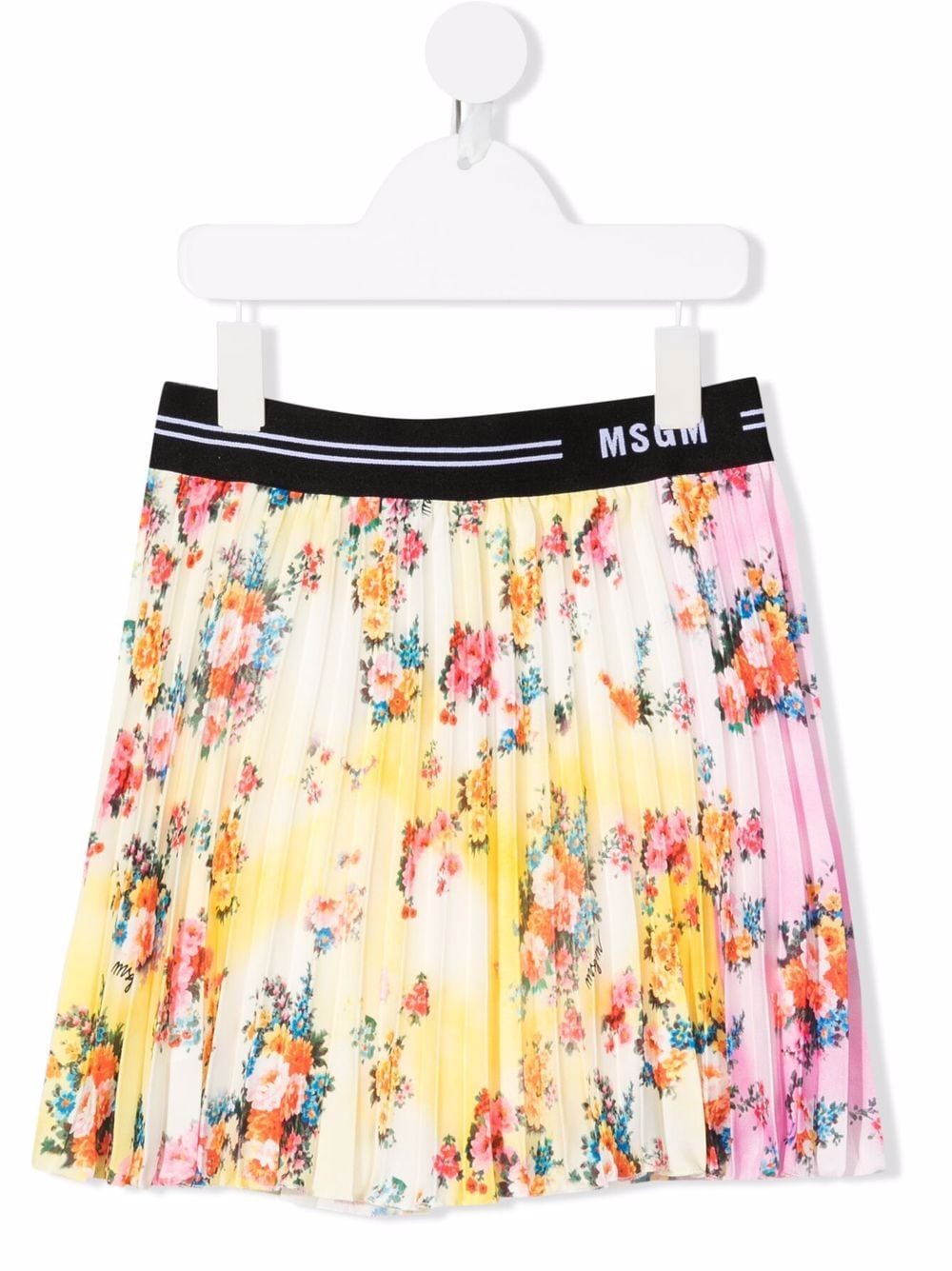 MSGM Kids floral-print pleated skirt - Pink von MSGM Kids