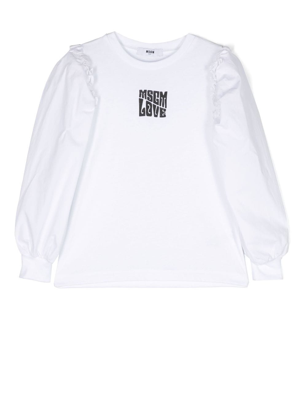 MSGM Kids frill-detail blouse - White von MSGM Kids