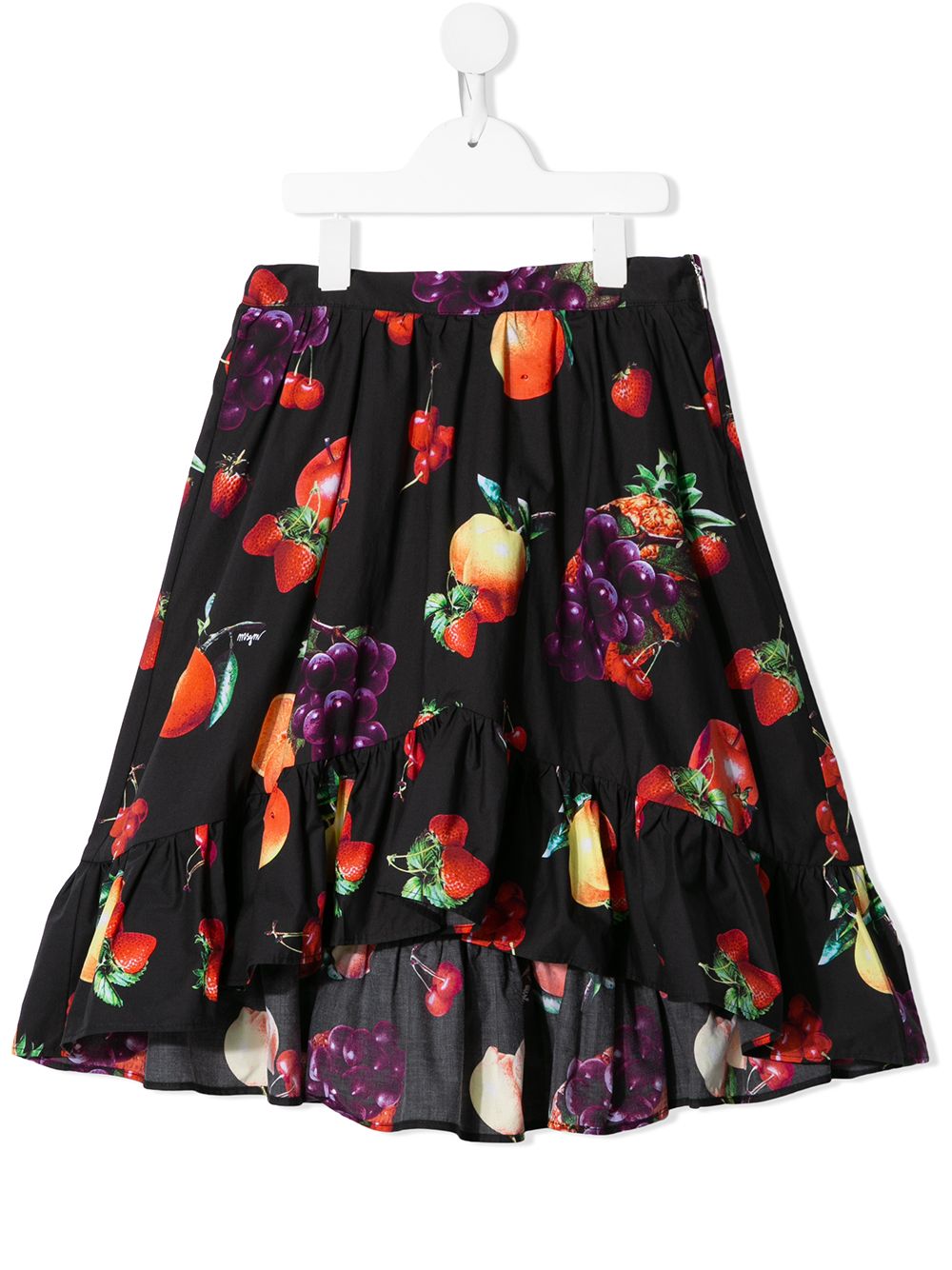 MSGM Kids fruit-print flared skirt - Black von MSGM Kids